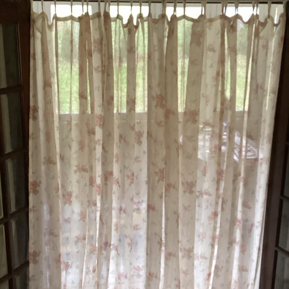 Elegant Sheer Floral Curtain Panels - Picture 5 of 6